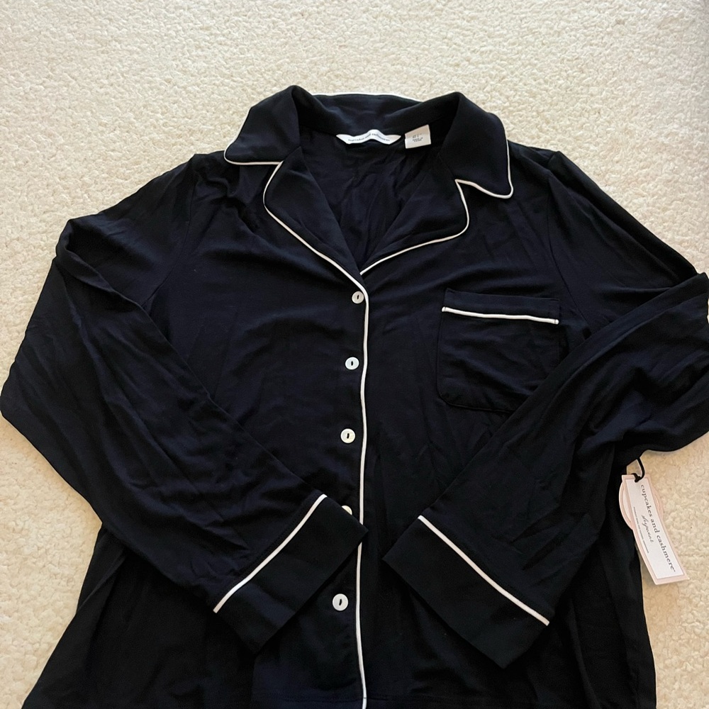 Pajama Shirt (only top) by Cupcakes and Cashmere, black, Large.